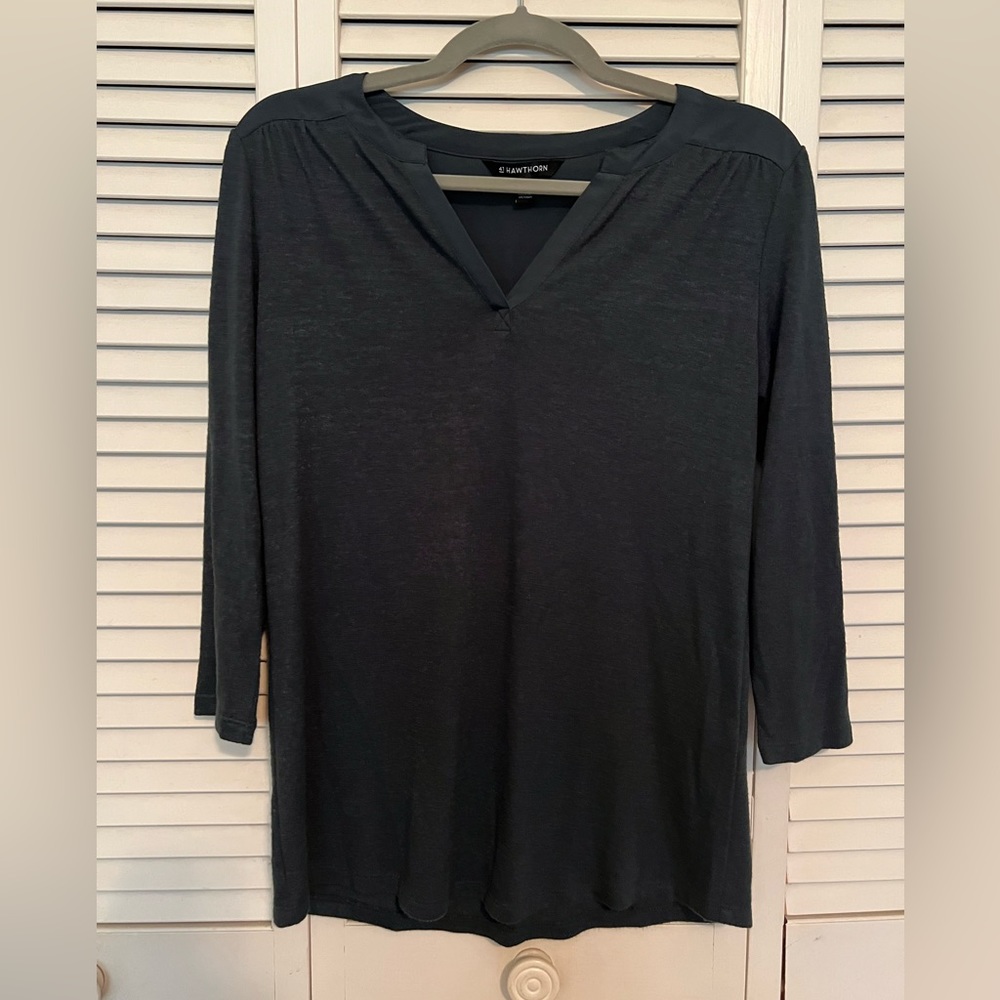 3/4 length hunter green tunic size xs